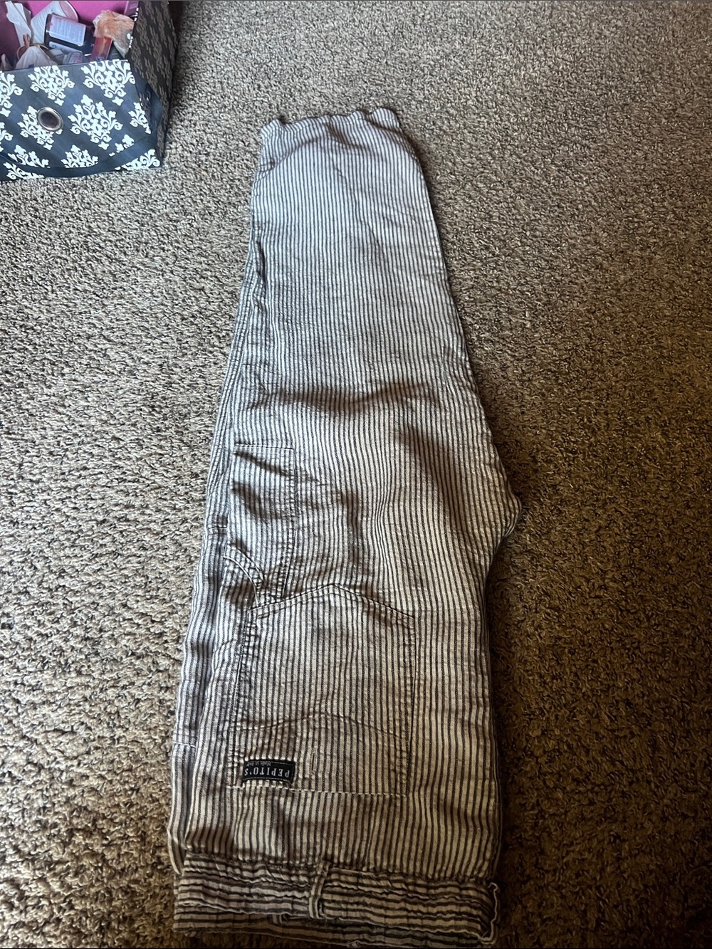 Women’s Corduroy Striped Pants - Black/White